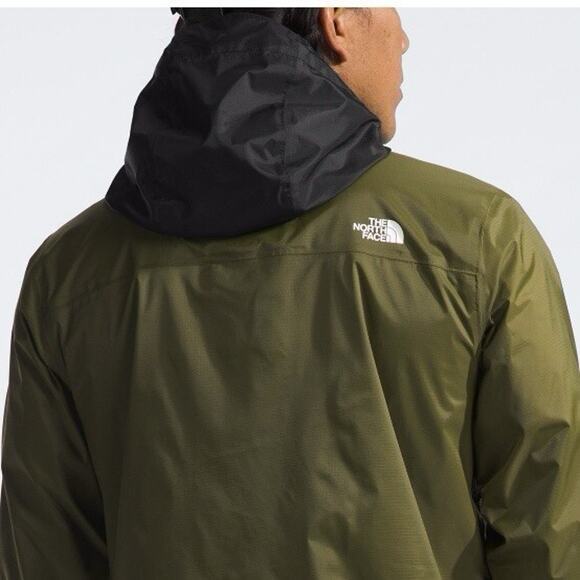 The North Face Alta Vista Rain Jacket Size Small Mens Forest Olive Tnf Black - Picture 10 of 16